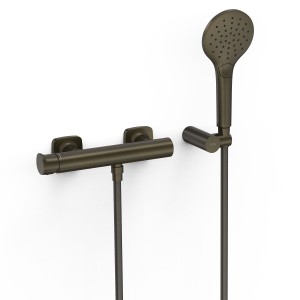 Mitigeur mural pour douche Loft Noir bronze - TRES 22216701KMB 