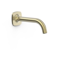 Bec mural fixe avec arrivée d'eau murale réglable en profondeur Cava doré  - TRES 22218101CA 