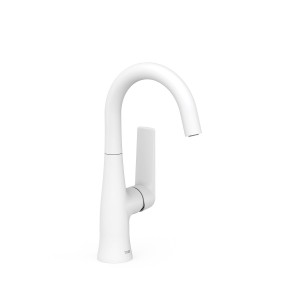 Mitigeur avec manette latérale pour lavabo Loft Blanc mat - TRES 22244701BM 