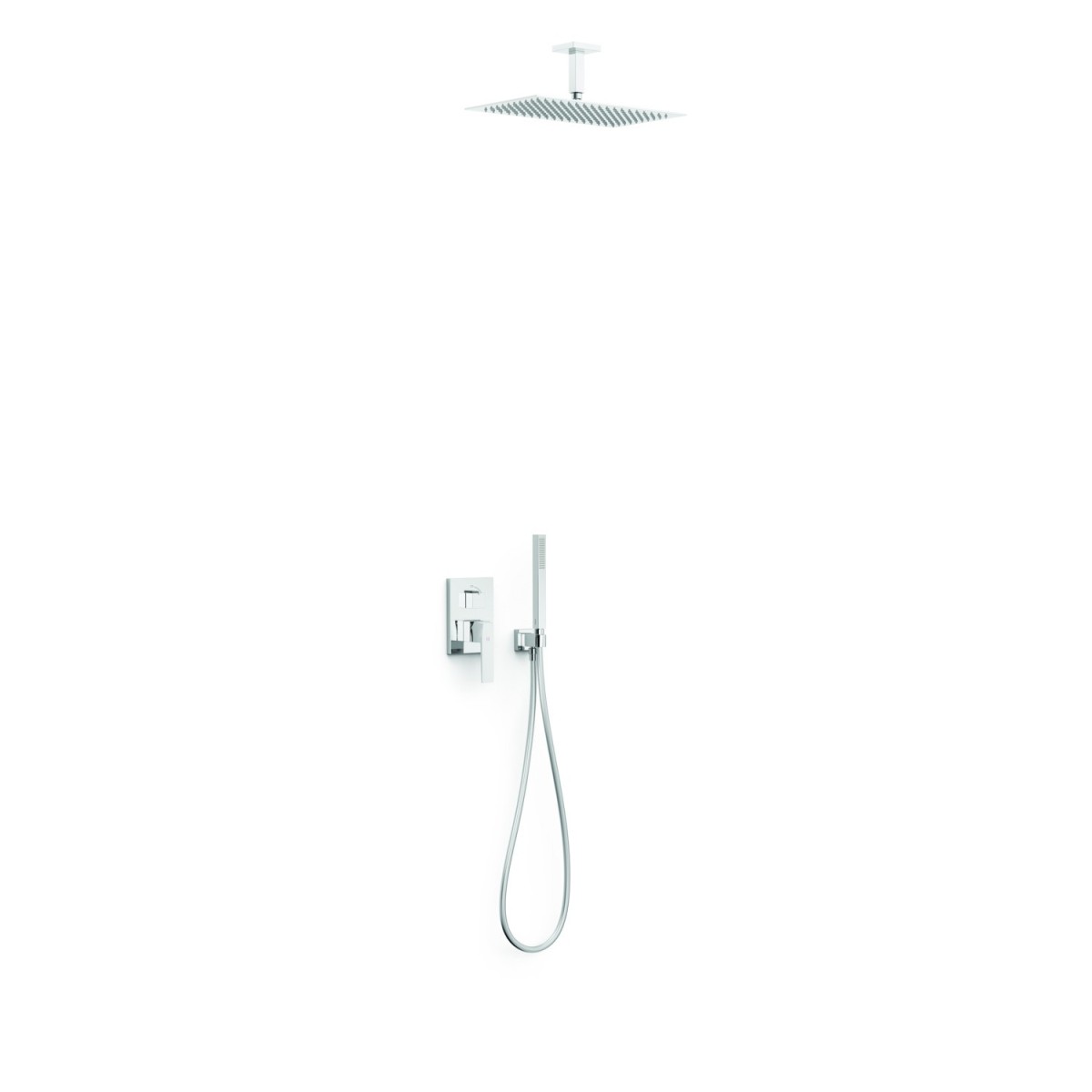Kit mitigeur encastré 2 voies Rapid‑box pour douche Slim Chrome - TRES 20238003 