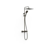 Ensemble de robinet mural Duo‑confort à 2 voies pour douche Project Noir bronze - TRES 22119901KMB 