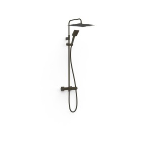 Ensemble de robinet mural Duo‑confort à 2 voies pour douche Project Noir bronze - TRES 22119901KMB 