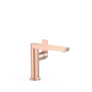 Mitigeur avec manette latérale pour lavabo Project Or Rose Mat 24K - TRES 22144701OPM 