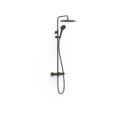 Ensemble mitigeur mural 2 voies pour douche Loft Noir bronze - TRES 22219101KMB 