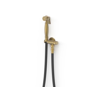 Mitigeur encastré avec douche pour WC  Laiton vieilli Mat - TRES 24112352LM 