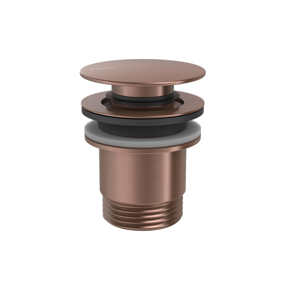 Bonde de vidage Click‑clack Simple‑rapid pour lavabo Volcanic - TRES 24284001VO 