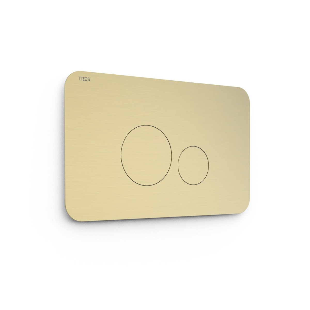 Bouton de chasse double pour WC  Cava doré  - TRES 25429802CA 