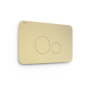 Bouton de chasse double pour WC  Cava doré  - TRES 25429802CA 