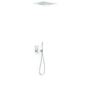 Kit mitigeur encastré 3 voies Rapid‑box pour douche Slim Chrome - TRES 20237302 