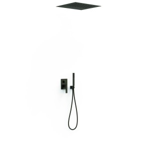 Kit mitigeur encastré 3 voies Rapid‑box pour douche Slim Noir bronze - TRES 20237302KMB 