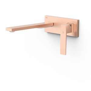 Pièce apparente pour élément encastré de lavabo Slim Or Rose Mat 24K - TRES 20230032OPM 