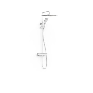 Ensemble mitigeur mural 2 voies pour douche Project Blanc mat - TRES 22119101BM 