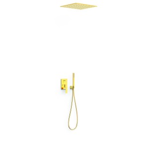 Kit mitigeur encastré 2 voies Rapid‑box pour douche Slim Or 24K - TRES 20238006OR 