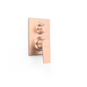 Pièce apparente pour boîtier encastré Rapid‑box 2 voies Project Or Rose Mat 24K - TRES 22128110OPM 