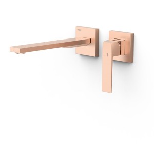 Pièce apparente pour élément encastré de lavabo Slim Or Rose Mat 24K - TRES 20230022OPM 