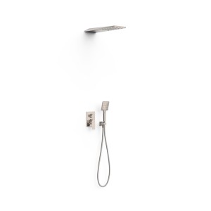 Kit mitigeur encastré 2 voies Rapid‑box pour douche Project Acier - TRES 22138005AC 