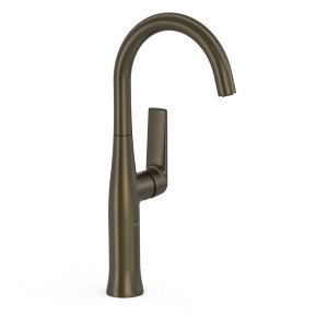 Mitigeur haut avec manette latérale pour lavabo Loft Noir bronze - TRES 22264701KMB 