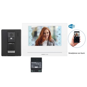Kit JO wifi, platine saillie ABS noir, moniteur écran 7'' tactile & alimentation - AIPHONE JOS1AW 
