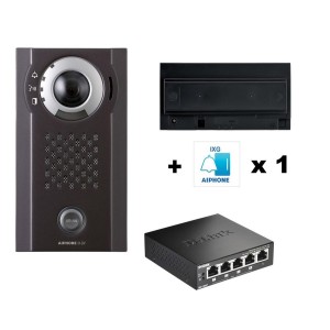 Pack IP saillie, 1 licence smartphone & switch PoE inclus, MSIPTELIPBX à prévoir - AIPHONE PIXSMART 