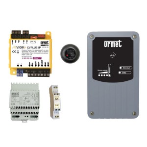 Kit complet avec alim centrale certifiée Vigik+ lecteur modem DATA Abo 10ans - URMET KDATACVPLUS1P 