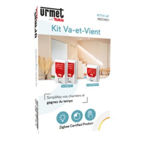 Kit Simple Allumage Radio Zigbee : 1 récepteur & 1 émetteur encastré programmé - URMET KITSA-UP 