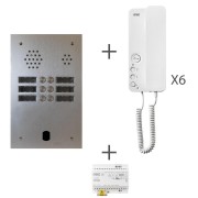 Kit audio 2r 6bp 2 voice programmé - URMET KA83/206 
