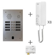 Kit audio 2r 8bp 2 voice programmé - URMET KA83/208 