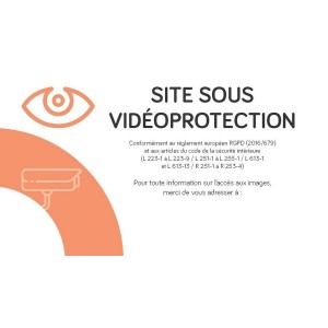 Etiquette Videoprotection pour systèmes URMET - URMET 1090/ETI 
