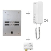 Kit audio 2r 4bp 2 voice programmé - URMET KA83/204 