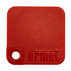 Badge DESFire EV3 rouge sécurisé étanche IP68 et antichoc IK10 - URMET MEMOPLUS/R 