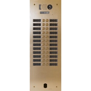 Plaq Video Alu 2R 24 Bp 2Voice Champagne - Urmet Série V83 V83/224CH 