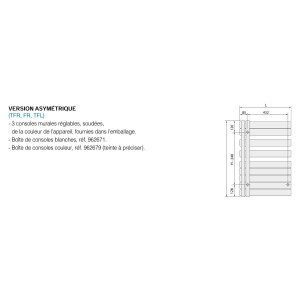 Sèche-serviette ACOVA - FASSANE Spa asymétrique électrique 500W TFL-050-055/GF