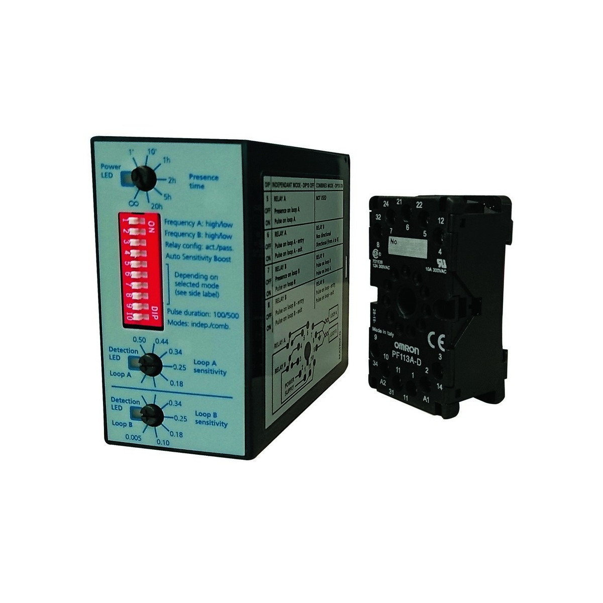 Amplificateur de boucle bicanal. gestion de 2 boucles enterrees. - FAAC MATRIXD 