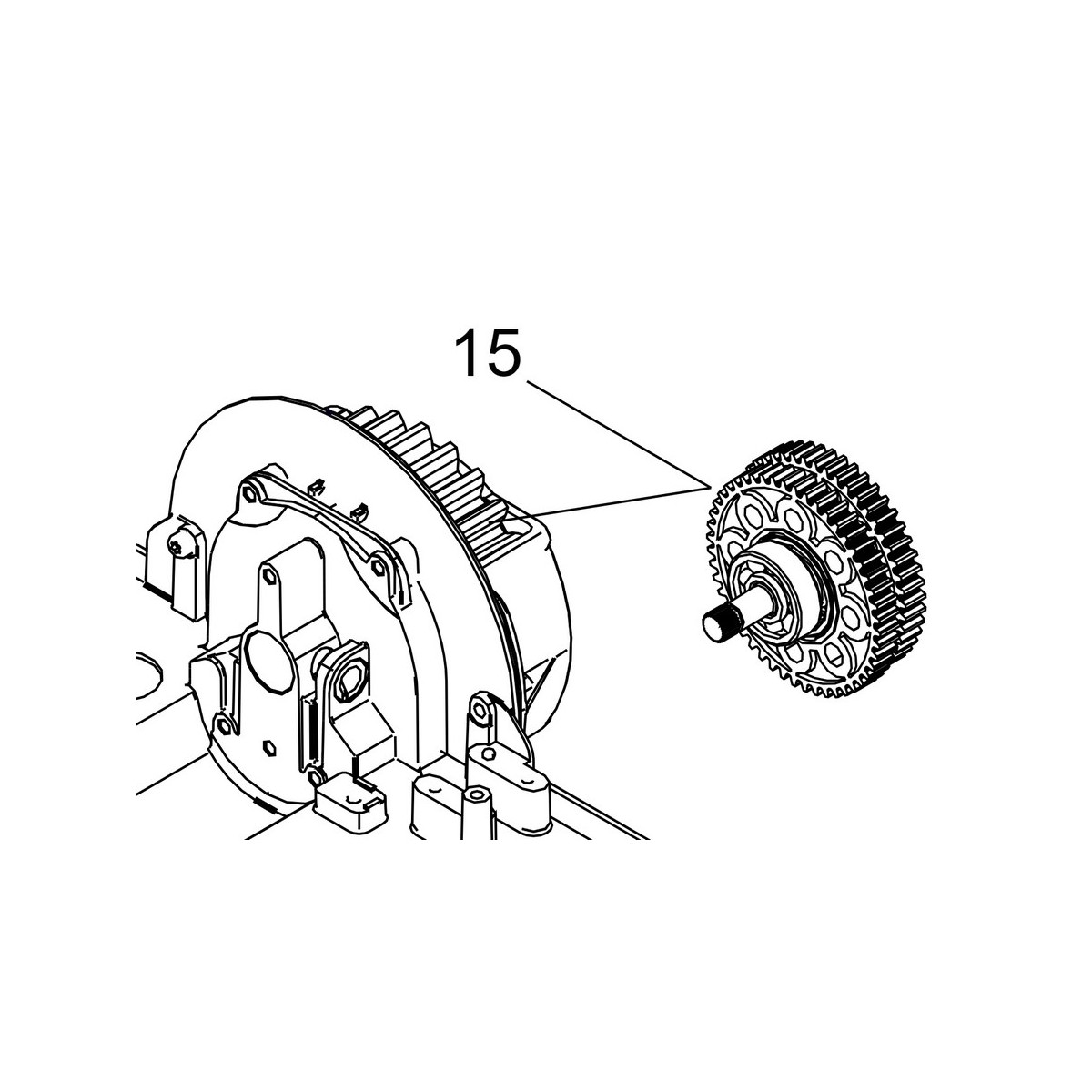 C720-c721 groupe engrenage interne pignon. piece detachee pour cyclo kit. - FAAC 63003502 