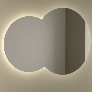 Miroir DOPPIO double circulaire avec luminaire led (20 W-4000ºK.) IP44 - SALGAR 103355 