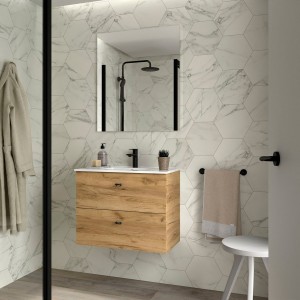 Ensemble Salle De Bains Inara 70 2 Tiroirs Chêne Africain - SALGAR 113671 