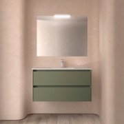 Ensemble meuble et vasque NOJA II 1000 2 tiroirs Green satin P450 - SALGAR 106092 