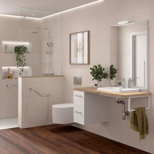 Ensemble salle de bain EASY BATH PMR 1200 gauche Chêne Montana P540 - SALGAR 119294 