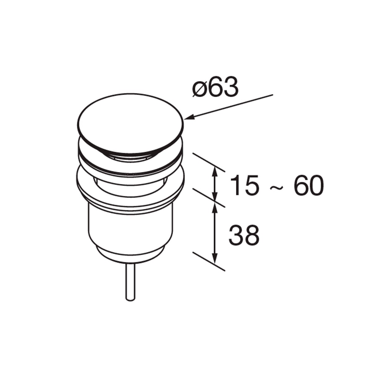 Siphon-vidage FLOW Chrome - SALGAR 102303 