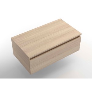 Ensemble Coquette et plan de toilette DOMUS 800 1 tiroir Chêne Sienna P450 - SALGAR 117926 