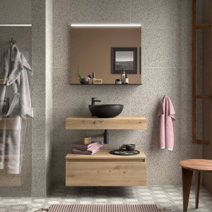 Plan de toilette DOMUS 600 Chêne Montana H100 P450 - SALGAR 117917 