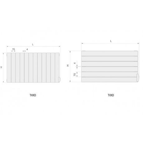 Radiateur électrique ACOVA - FASSANE Premium Horizontal 1250W à tubes verticaux - THXD125-096/GF