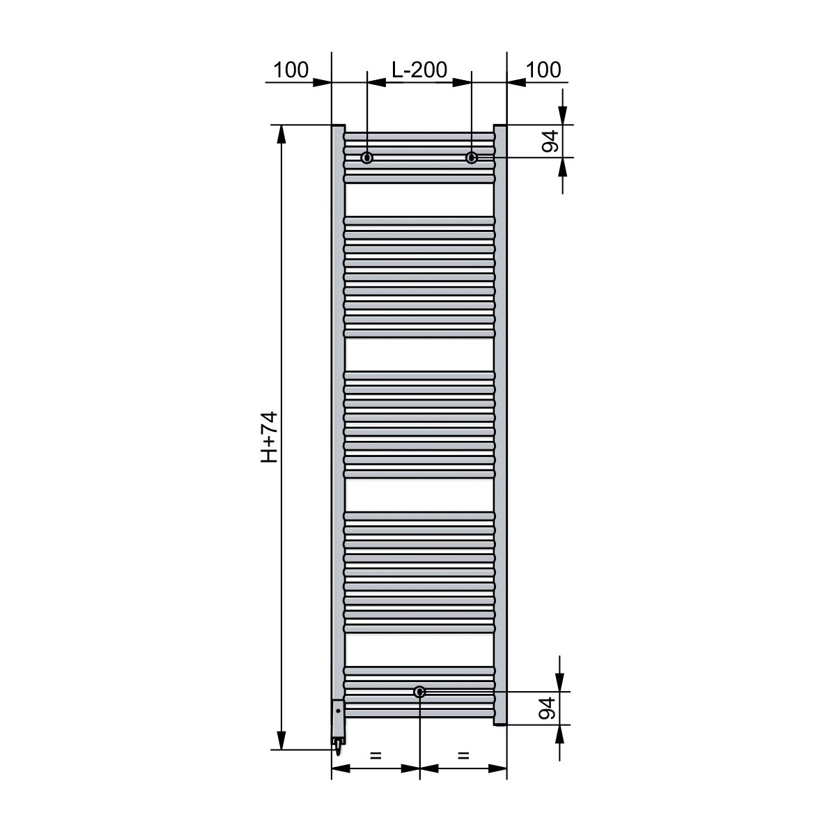 Sèche-serviette ACOVA ATOLL SPA IHD fixations