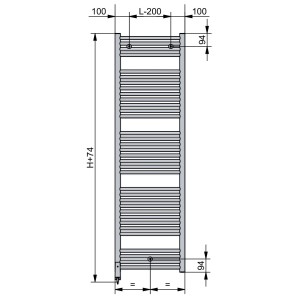 Sèche-serviette ACOVA ATOLL SPA IHD fixations