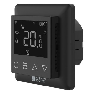 Thermostat de chauffage électrique intelligent Tybox Zigbee Noir - Delta Dore 6151060 