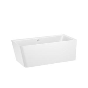 Ona baignoire îlot en stonex d'angle asymétrique droite 1600x700 blanc - ROCA A248638000 
