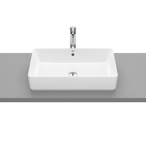 The gap square vasque à poser non percée 600x370x130 cm blanc - ROCA A3270Y2000 