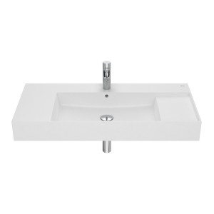 Inspira square lavabo unik 1000x490 blanc mat - ROCA A32752A620 