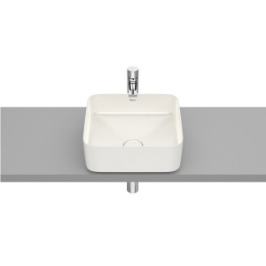 Inspira square vasque à poser en fineceramic sans trop-plein 37x37 beige - ROCA A327532650 
