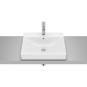 Ona vasque à encastrer percée 1 trou 500x450 blanc brillant - ROCA A32768L000 
